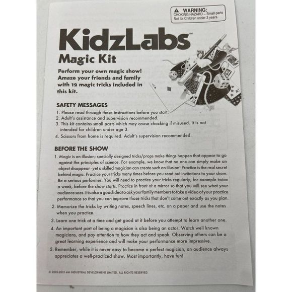 4M Kidz Labz Magic Kit Tricks Assortment Toy Over Age 8 - Picture 8 of 16